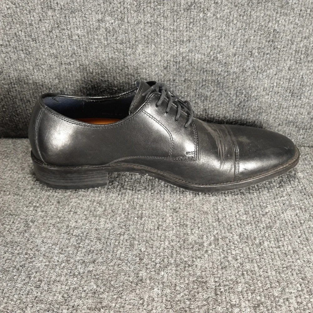Cole Haan Grand.OS Men's Size 8M Lace Up Cap Toe Oxfords Black Leather